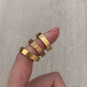 LOVE Ring Screw Ring Set of 3 size 5